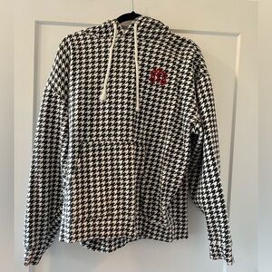 Black and White Houndstooth Hoodie